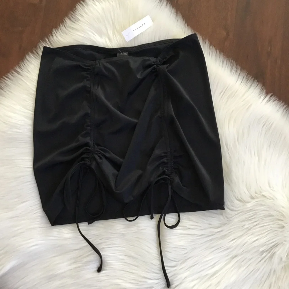 TopShop Ruched Side Tie Skirted Cover up Size Small